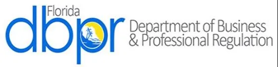 Florida DBPR logo, Department of Business Regulation.